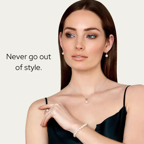 Miniatura 7 de The Pearl Source Collar con colgante de perlas blancas de agua dulce de 0.315 in para mujer, collar de perlas cultivadas, collar de perlas