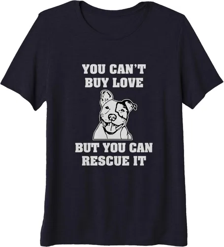 Miniatura 3 de No puedes comprar amor pero se puede rescate Pitbull playera, hombre S, Negro