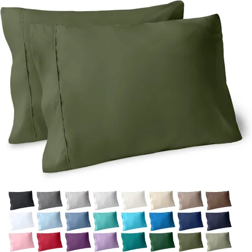 Miniatura 58 de Bare Home Juego de 2 fundas de almohada de microfibra de tamaño estándar, fundas de almohada refrescantes, doble cepillado, fácil cuidado, cierre