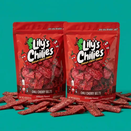 Miniatura 11 de Lilys Chilies, Caramelos masticables agrios y chiles (cinturones de manzana con chile)