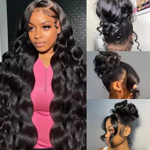 Miniatura 13 de Peluca de cabello humano rizado birmano con extremo en espiral 200% de densidad 360 Encaje frontal completo de alta definición Pelucas de cabello