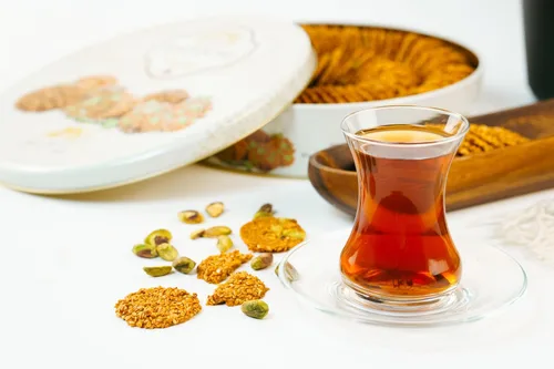 Miniatura 8 de Zaitoune Galletas Barazek - 8.82 oz Lujosas galletas crujientes de sésamo y pistacho hechas a mano en Turquía Hermosa lata de regalo