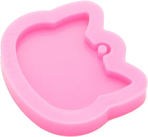 Miniatura 4 de Angel Wings Molde de silicona brillante y encantador estilo gato, etiqueta para mascotas, mini molde de silicona para etiqueta de gato, llavero