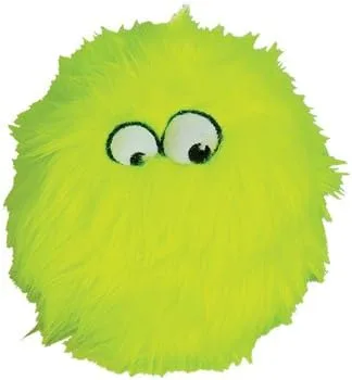 Miniatura 25 de goDog Furballz - Bola de peluche chirriante para perro, tecnología Chew Guard, color arcoíris genial, grande Furballz (arco iris fresco)