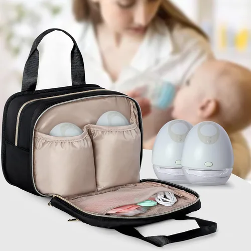Miniatura 8 de Fasrom Bolsa portátil para extractor de leche con enfriador compatible con bombas Momcozy Medela y Elvie, funda de transporte portátil para madres