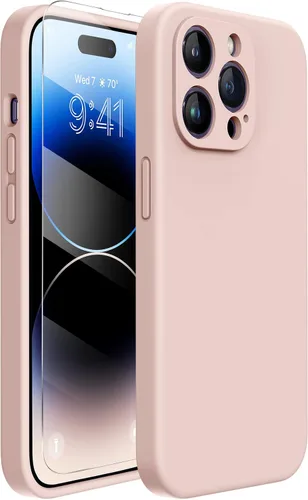 Miniatura 84 de Miracase Funda diseñada para iPhone 13, con protector de pantalla de vidrio templado, forro de microfibra suave antiarañazos, funda de goma