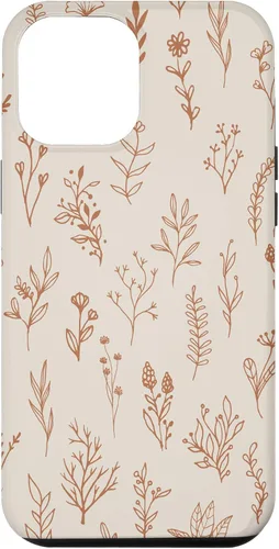 Miniatura 26 de Cute Beige Brown Wildflower Aesthetic Flower Pattern Case for iPhone 17