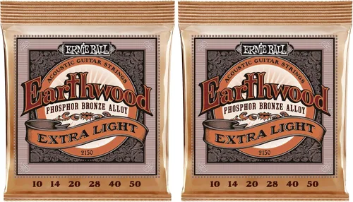 Miniatura 6 de Ernie Ball Earthwood P03543 - Cuerdas para guitarra acústica personalizadas de bronce fosforoso medio, paquete de 3, calibre 12.5-56