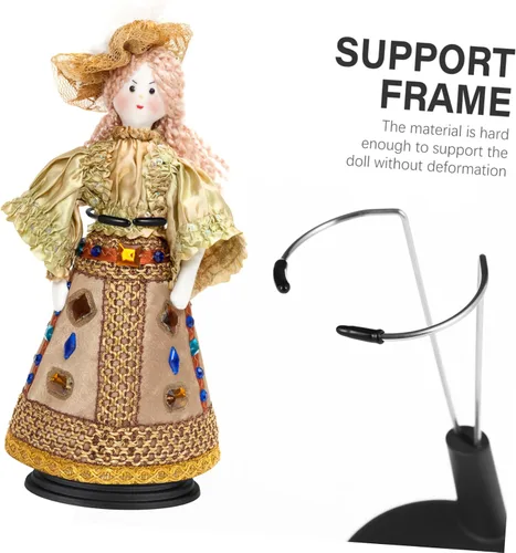 Miniatura 9 de TOYANDONA 4pcs Adjustable Doll Stands for 4 - 6.8 Inches: Black Plastic Doll Holders Action Figure Stands for Mini Bears Collectible Photography