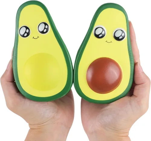 Anboor 2 juguetes esponjosos de 4.8 pulgadas de aguacate de levantamiento lento para apretar, juguetes esponjosos con aroma kawaii, juguetes de