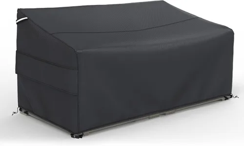 Gasadar Funda impermeable para sofá para exteriores, funda de sofá de 3 plazas, 62 pulgadas de largo x 38 pulgadas de profundidad x 35 pulgadas de