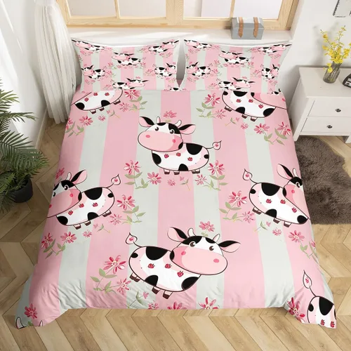 Miniatura 16 de Erosebridal Juego de funda de edredón Kawaii de tamaño individual, diseño de erizo de dibujos animados en blanco y negro, regalo de erizo para niñas