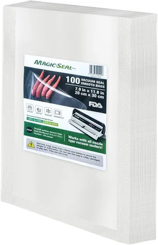 Miniatura 11 de MAGIC SEAL Bolsas selladoras al vacío de cámara, 10 x 12 pulgadas, bolsas de sellado al vacío lisas para almacenamiento de alimentos, sin BPA