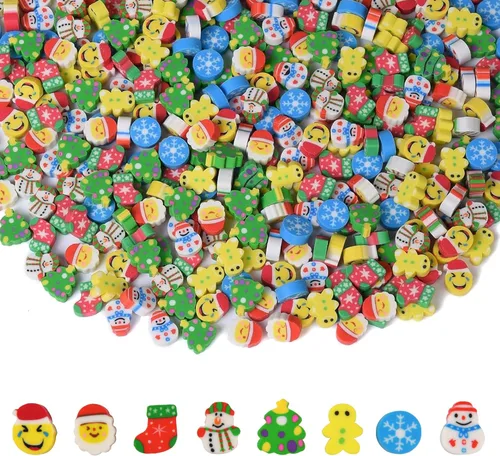 Miniatura 12 de 300 unidades de mini borradores para niños, divertidos animales, frutas, animales, números, tartas, caras sonrientes, varios borradores novedosos