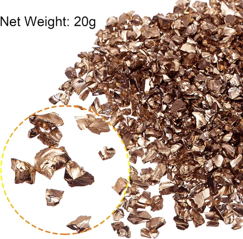 Miniatura 3 de uxcell Chips de vidrio triturado de 0.78 oz (20 g), vidrio metálico irregular con purpurina gruesa de 0.78 a 0.118 pulgadas para manualidades