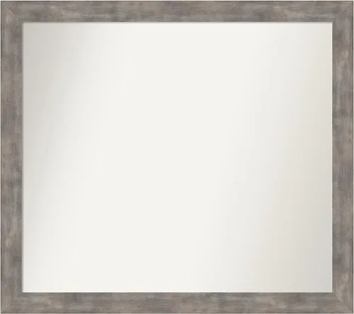 Miniatura 182 de Amanti Art Silver Bathroom Mirror for Over Sink, 24x49 Custom Made Marred Pewter Rectangle Vanity Mirror, Oversize Casual Wood Frame, Hangs Estaño