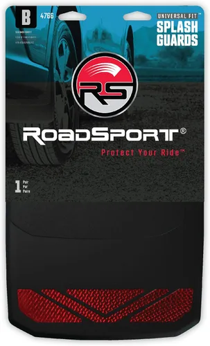 Miniatura 2 de RoadSport 4766 'B' Series Guarda barro, de ajuste universal, de alta calidad. Negro con prisma rojo; 15-3/4 pulgadas de alto x 8-7/8 pulgadas