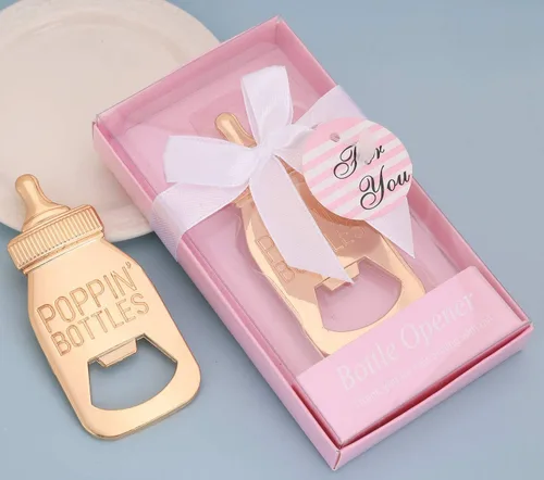 Miniatura 6 de Juego de 12 abridores de botellas para baby shower, recuerdos para invitados, bonito abrebotellas con forma de poppin, recuerdos para baby shower