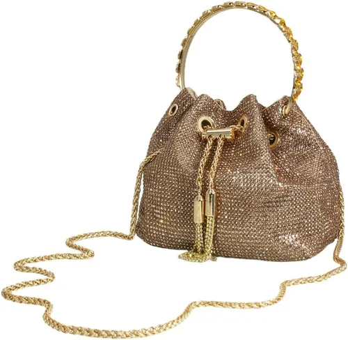 Miniatura 7 de DJBM Bolso de mano con diamantes de imitación para mujer, bolso de mano de noche para mujer, fiesta, graduación, cóctel, boda