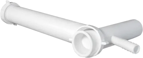 Miniatura 3 de Highcraft Q23917 Residuos de salida de plástico con rama para aplicaciones de drenaje tubular de 1-1/2 pulgadas, color blanco, paquete de 1