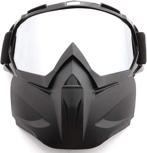 SPOSUNE Gafas de motocross, máscara de paintball, máscara facial desmontable, gafas de seguridad para motocross para hombres y mujeres