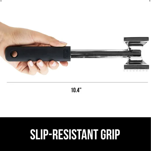 Miniatura 4 de GORILLA GRIP Ablandador de carne patentado de doble cara sin BPA, mango suave y cómodo, mazo de cocina resistente para filete, ternera, chuletas