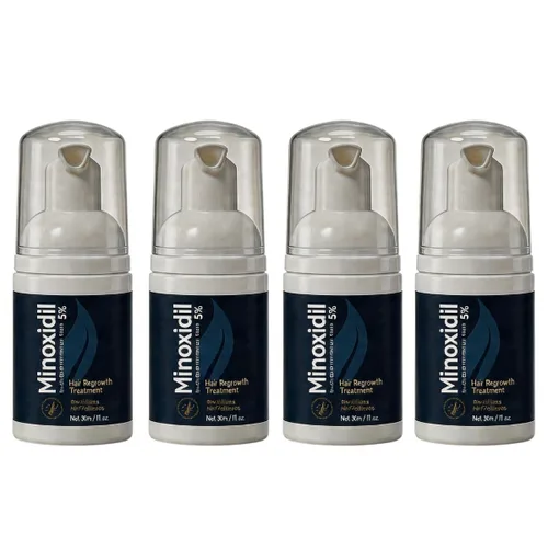 Miniatura 9 de 5% de espuma de minoxidil para hombres y mujeres: paquete de 2 latas de tamaño de viaje de 1 oz - Tratamiento tópico de crecimiento del cabello