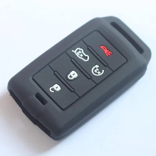 Miniatura 3 de 2 fundas para llavero de 5 botones compatibles con Jeep, 2 piezas negro, Pequeño