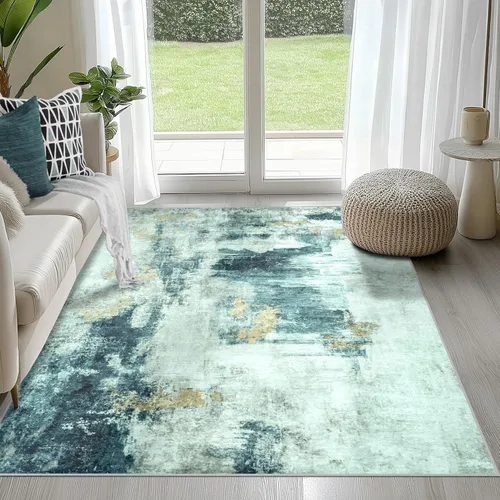 Miniatura 58 de 5x7 Area Rugs for Living Room Rug Washable: Abstract Rug for Dining Room Bedroom Carpet Non Slip 5 by 7 Indoor Modern Nursery Home Office Beige