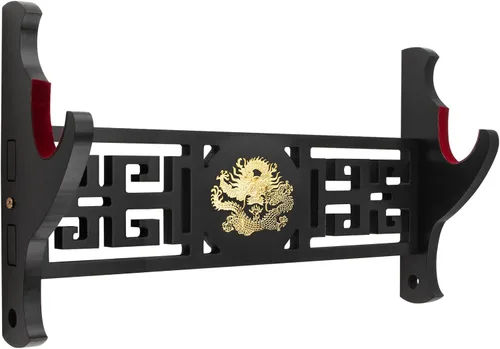 Miniatura 10 de Soporte de pared para espada Ekkhysis Kylin de 1 nivel con acolchado de terciopelo y gancho, soporte para katana para espada Tanto de samurái