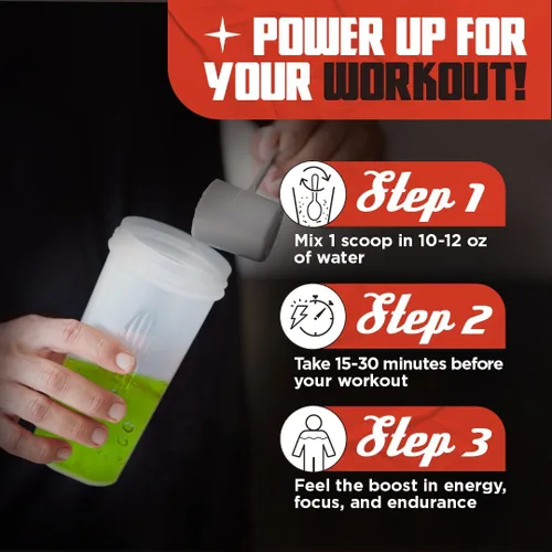 Miniatura 8 de Old School Labs Ultimate 2 etapas preentrenamiento para energía explosiva, bombas masivas y concentración - Preentrenamiento para hombres y mujeres