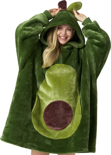 Miniatura 10 de Giggling Getup Manta Vestible con Capucha para Mujeres y Hombres Manta con Capucha Vestible de Forro Polar Sherpa Sudadera Manta Vestible Sherpa