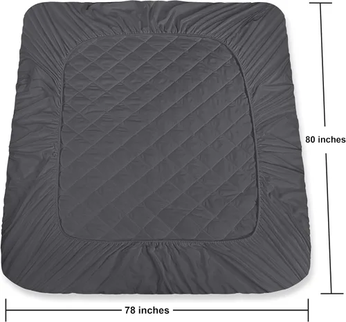 Miniatura 4 de Utopia Bedding - Funda acolchada ajustada para colchón, tamaño King, protector y cubierta de colchón elástico con bolsillo profundo que se estira