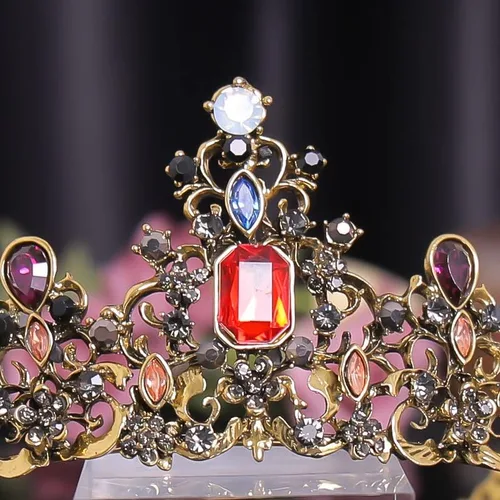 Miniatura 6 de hair jewelry crown tiaras for women Baroque Retro Princess Headdress Tiara Bridal Crown For Women Crystal Queen Selection Hair Band Party Birthday