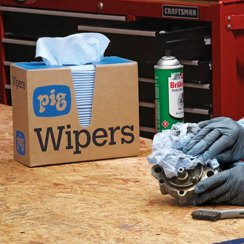 Miniatura 3 de PIG New Pig PR70 Toallitas de mantenimiento Limpiaparabrisas emergentes de alta resistencia en caja dispensadora Limpiaparabrisas 750 de 9 x 16