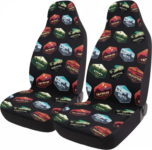 Miniatura 79 de GENANY Horror Nightmare Skellington - 2 fundas de asiento delantero para automóvil, camión, SUV, regalos de Navidad, funda de asiento de cubo