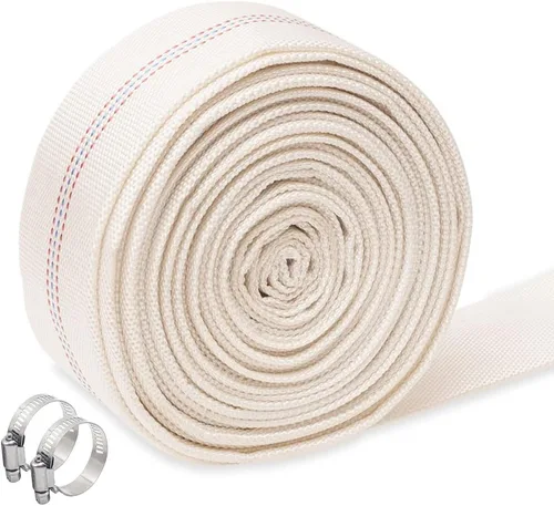 QuQuyi Manguera de retrolavado de piscina de PVC reforzada de 1" x 30 pies de alta resistencia, tubo de descarga de agua plana de uso general para