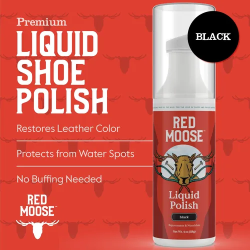 Miniatura 2 de RED MOOSE Esmalte líquido para zapatos, parte superior de esponja de 4 onzas para cuero, botas, zapatos de vestir