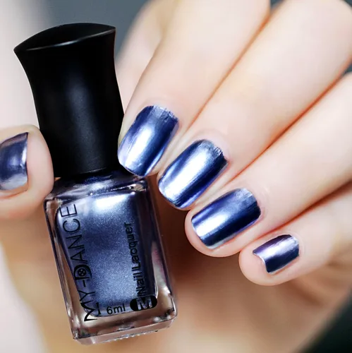 Miniatura 8 de Esmalte de Uñas Dorado Champán con Efecto Espejo Metálico, Laca de Uñas Brillante de Secado Rápido y Larga Duración, Cromo para Manicura DIY