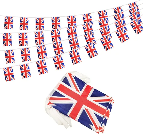 Miniatura 19 de Bandera mexicana de 100 pies, mini bandera de México, pequeña pancarta para fiestas, tiendas y bares, decoración al aire libre, 76 banderas México