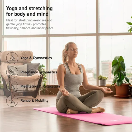 Miniatura 6 de MSPORTS Esterilla de yoga premium antideslizante gruesa – Esterilla de ejercicios extra cómoda para entrenamientos en casa, pilates, estiramiento