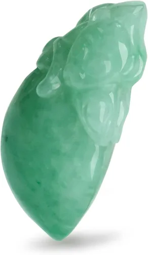 Miniatura 2 de Dahlia Collar de jade para el amor, la prosperidad y la longevidad, corazón de melocotón de jadeíta de Birmania certificado de grado A