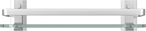 Miniatura 4 de Danpoo Estante de pared de vidrio templado transparente, organizador de pared para baño, cocina (plata mate)