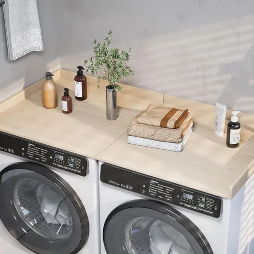 Miniatura 5 de Encimera plegable de madera para encimera de lavandería con almohadillas antideslizantes, 54 pulgadas de ancho x 27.5 pulgadas de profundidad