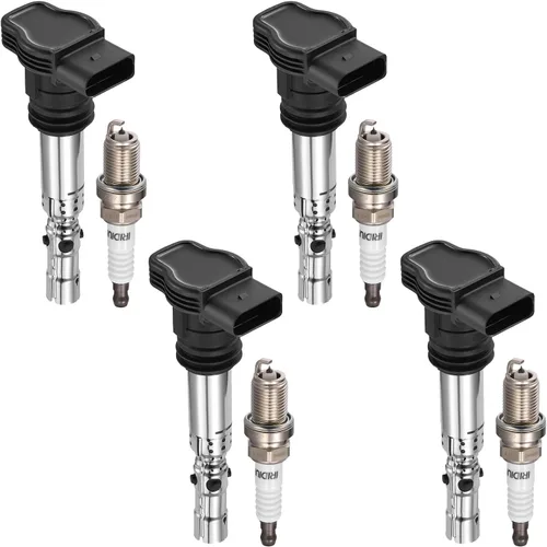 Miniatura 39 de BDFHYK Paquete de bobinas de encendido UF529 y bujías de iridio 4644 compatibles con Audi A3 A4 Allroad Quattro A5 Quattro Q5 TT Quattro Volkswagen