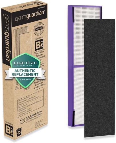 Germ Guardian FLT4850PT True HEPA Filtro de repuesto para purificador de aire genuino B, con tratamiento Pet Pure para GermGuardian C4900, AC4825,