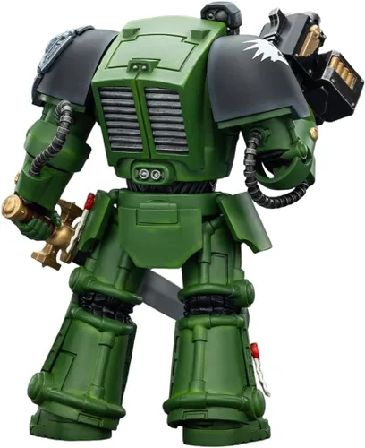 Miniatura 5 de JOYTOY Warhammer 40,000 1/18 Figura de acción Salamanders Terminator 1 con espada de poder y bolter de tormenta, modelo de colección de regalos
