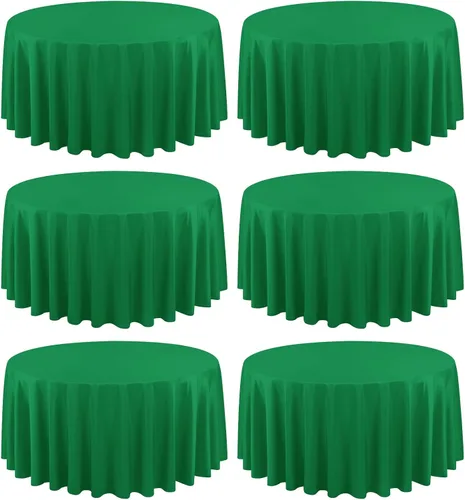 Miniatura 151 de Paquete de 10 manteles de poliéster de 60 x 102 pulgadas, manteles de poliéster beige para mesas rectangulares de 6 pies, resistentes a las manchas