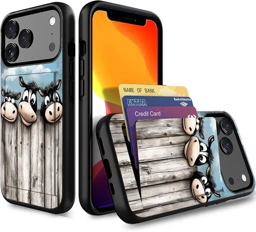 Miniatura 108 de Funda para iPhone Air, funda tipo cartera con ranura para tarjeta oculta, a prueba de golpes, TPU y PC, funda protectora de doble capa para iPhone