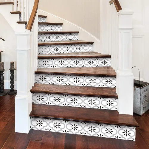 Miniatura 2 de funlife 3 calcomanías autoadhesivas de PVC de estilo escandinavo, calcomanías de escalera para despegar y pegar, calcomanías para elevar escaleras